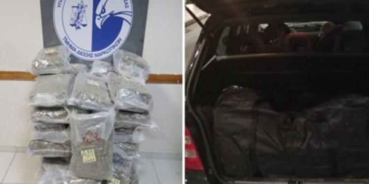 Transportonte 35 kg mariuanë të paketuar, kapet ‘mat’ dhe arrestohet shqiptari në Greqi