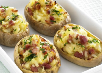 Receta e ditës, patate të mbushura me proshutë pule dhe djathë gorgonxola