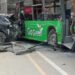 Aksident tronditës te ‘Shallvaret’, përplasen autobusi dhe dy mjete, raportohen të plagosur