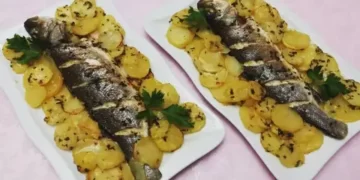 Receta e ditës, levrekë të pjekur me patate