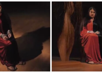 Lidhur me zinxhirë këmbë e duar, Rajmonda Bulku prezanton spotin e PD për protestën e 3 Marsit