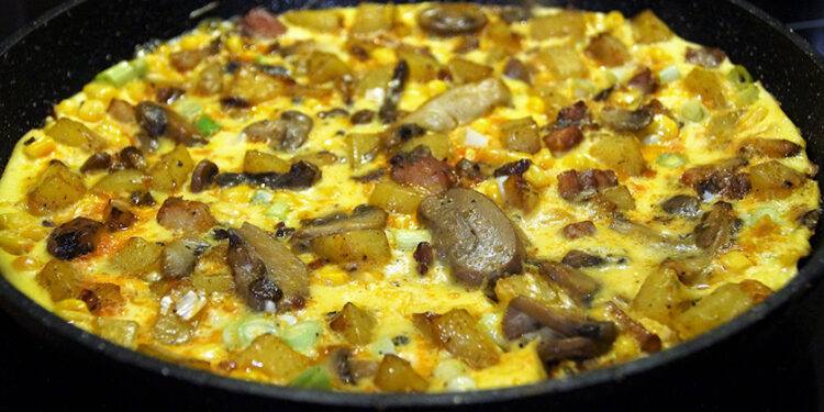 Receta e ditës, vezë me kërpudha