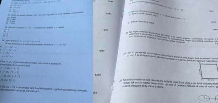 “ Forca e zakonit “ – Publikohet në rrjet teza e Matematikës 20 minuta para fillimit të provimit