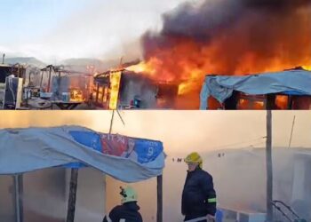 Përfshihen nga flakët barakat e komunitetit rom në Shkodër