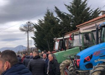 Njësoj si në Greqi/ Fermerët e Shqipërisë në protestë, dalin me traktorë