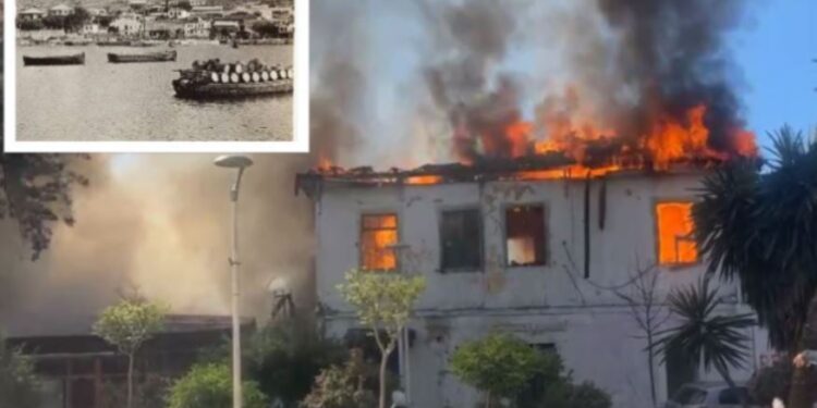 Vlerat historike të godinës që u shkrumbua nga flakët në Sarandë