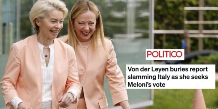 Von der Leyen bllokon raportin që kritikon Melonin për lirinë e medias, shpërthejnë polemikat në Bruksel