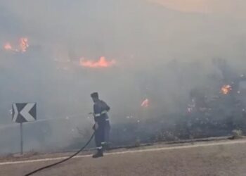 Situatë kritike, zjarri në Malin e Gjerë përparon drejt qytetit të Gjirokastrës